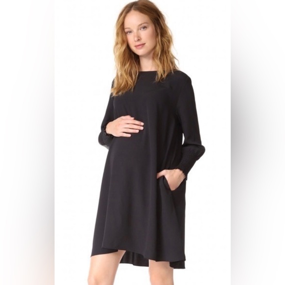 Hatch Dresses & Skirts - HATCH - Ella Smocked Maternity Dress - Black - OS